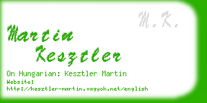 martin kesztler business card